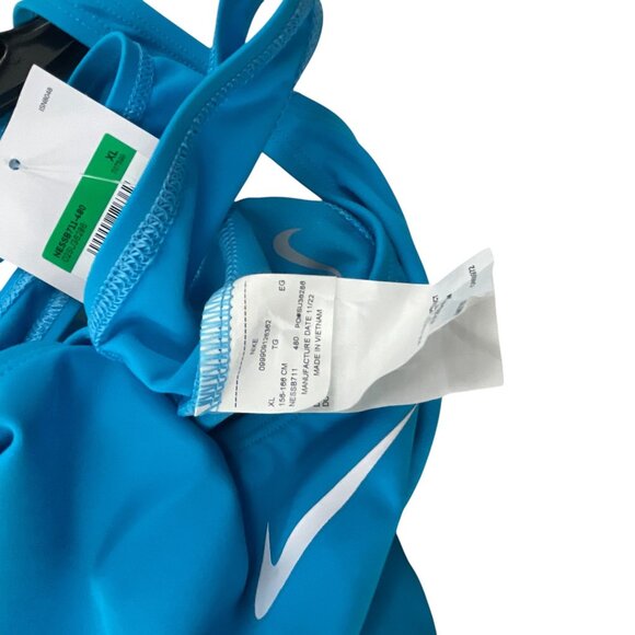 Nike NWT Kids Swimwear Racerback One-Piece Swimsuit XL Blue Stretch Beach - Picture 4 of 6